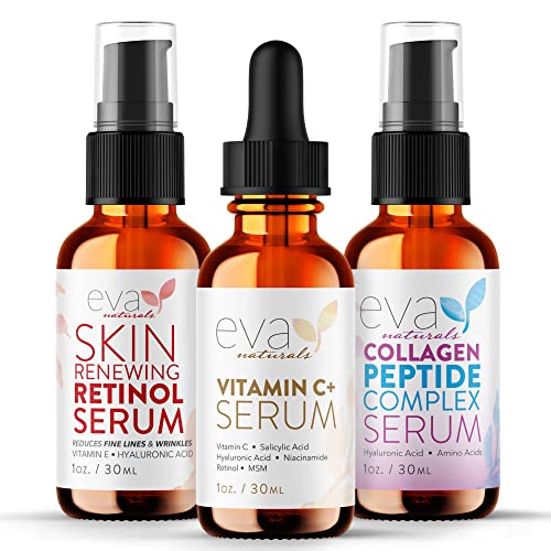 Eva Naturals Anti-Aging Serum Bundle - Vitamin C Serum, Hyaluronic Acid Serum Eva Naturals Au supplements