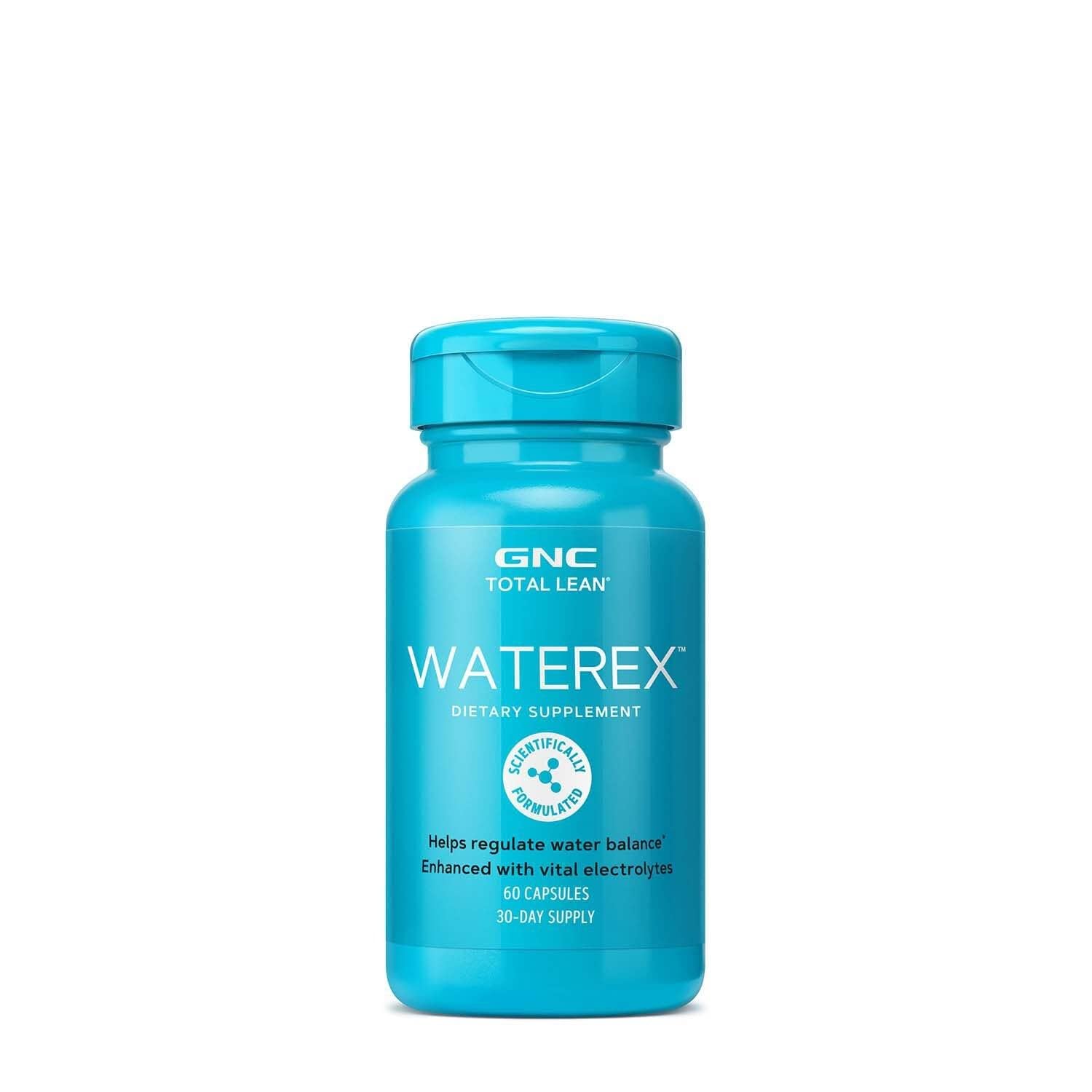 GNC Total Lean Waterex, Helps Regulate Water Balance, Enhanced with Vital Electrolytes, 60 Capsules GNC Au supplements