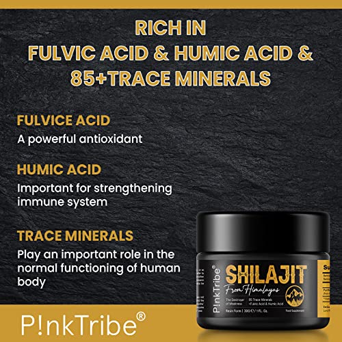 Shilajit Resin, Original Himalayan Shilajit 30g - Gold Grade 100% Pure, Rich in Fulvic P!nkTribe Au supplements