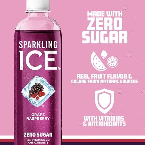 Sparkling Ice, Grape Raspberry Sparkling Water, Zero Sugar Flavored Water, with Vitamins Sparkling ICE Au supplements