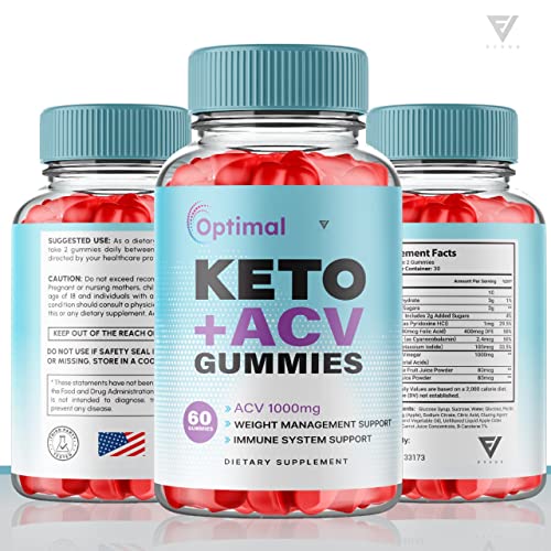 (2 Pack) Optimal Keto ACV Gummies Advanced Weight Loss Plus, Optimal Keto+ACV Gummy