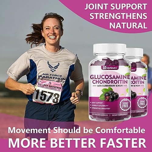 UPNEUTRI Glucosamine Chondroitin Gummies Sugar Free, Extra Strength 1500mg