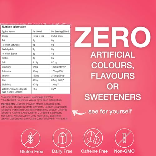 Hydralyte Plus Collagen Effervescent Electrolytes Powder Sachets - 20 Strawberry Lemonade Flavored Sticks Hydralyte Au supplements