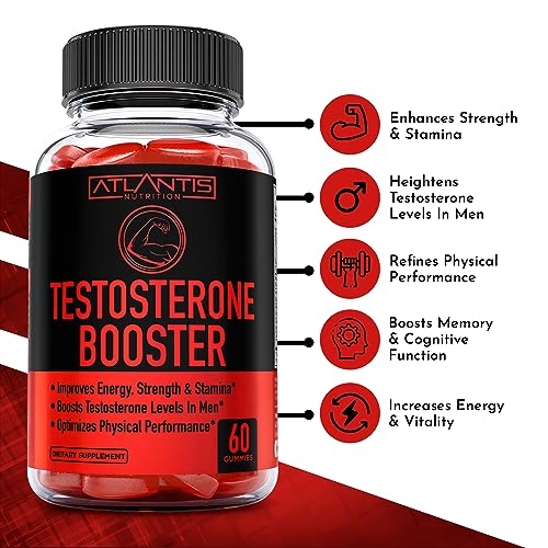 Testosterone Booster For Men Gummies - Enhances Strength & Stamina - Optimizes Physical
