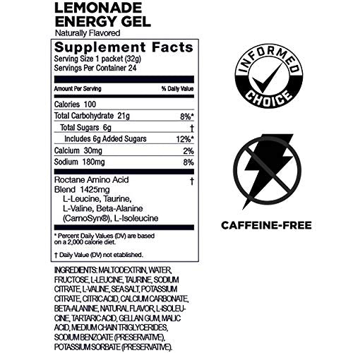 GU Energy Roctane Ultra Endurance Energy Gel, 24-Count, Lemonade GU Energy Au supplements