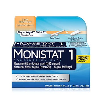 Monistat 1 Day Yeast Infection Treatment for Women, 1 Miconazole Ovule Insert & External Monistat Anti-Itch Monistat Au supplements