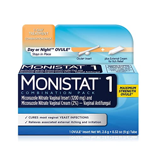 Monistat 1 Day Yeast Infection Treatment for Women, 1 Miconazole Ovule Insert & External Monistat Anti-Itch Monistat Au supplements