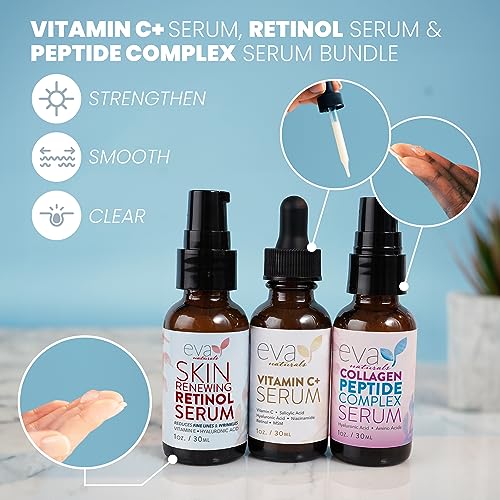 Eva Naturals Anti-Aging Serum Bundle - Vitamin C Serum, Hyaluronic Acid Serum Eva Naturals Au supplements