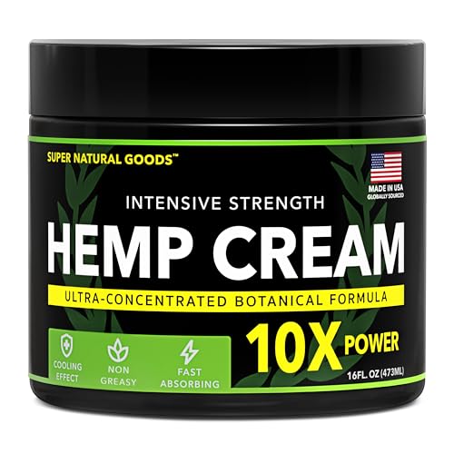 Super Natural Goods Hemp Cream with Hemp Oil, Turmeric, Arnica & Menthol – Botanical Cream with a Cooling Sensation for Localized Application (16oz) Super Natural Goods Au supplements