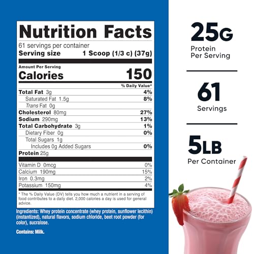 Nutricost Whey Protein Concentrate (Strawberry Milkshake) 5LBS - Gluten Free Nutricost Au supplements