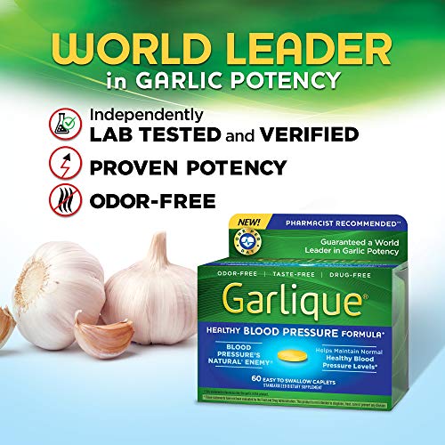 Garlique Garlic Extract Supplement, Healthy Blood Pressure Formula, Odorless & Vegan Garlique Au supplements