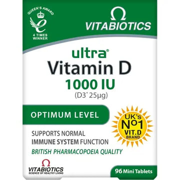 Vitabiotics Ultra Vitamin D Tablets 1000IU Optimum Level -96 count (Pack of 1) Vitabiotics Ultra Au supplements