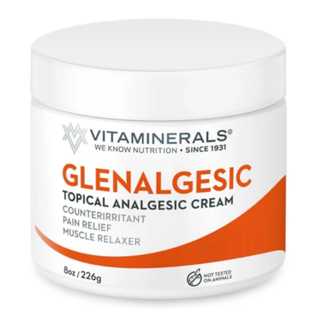 Vitaminerals 171 Glenalgesic® Pain Support Analgesic Balm, Muscle & Joint | Maximum Strength | Menthol | Camphor (8 oz) Vitaminerals Au supplements