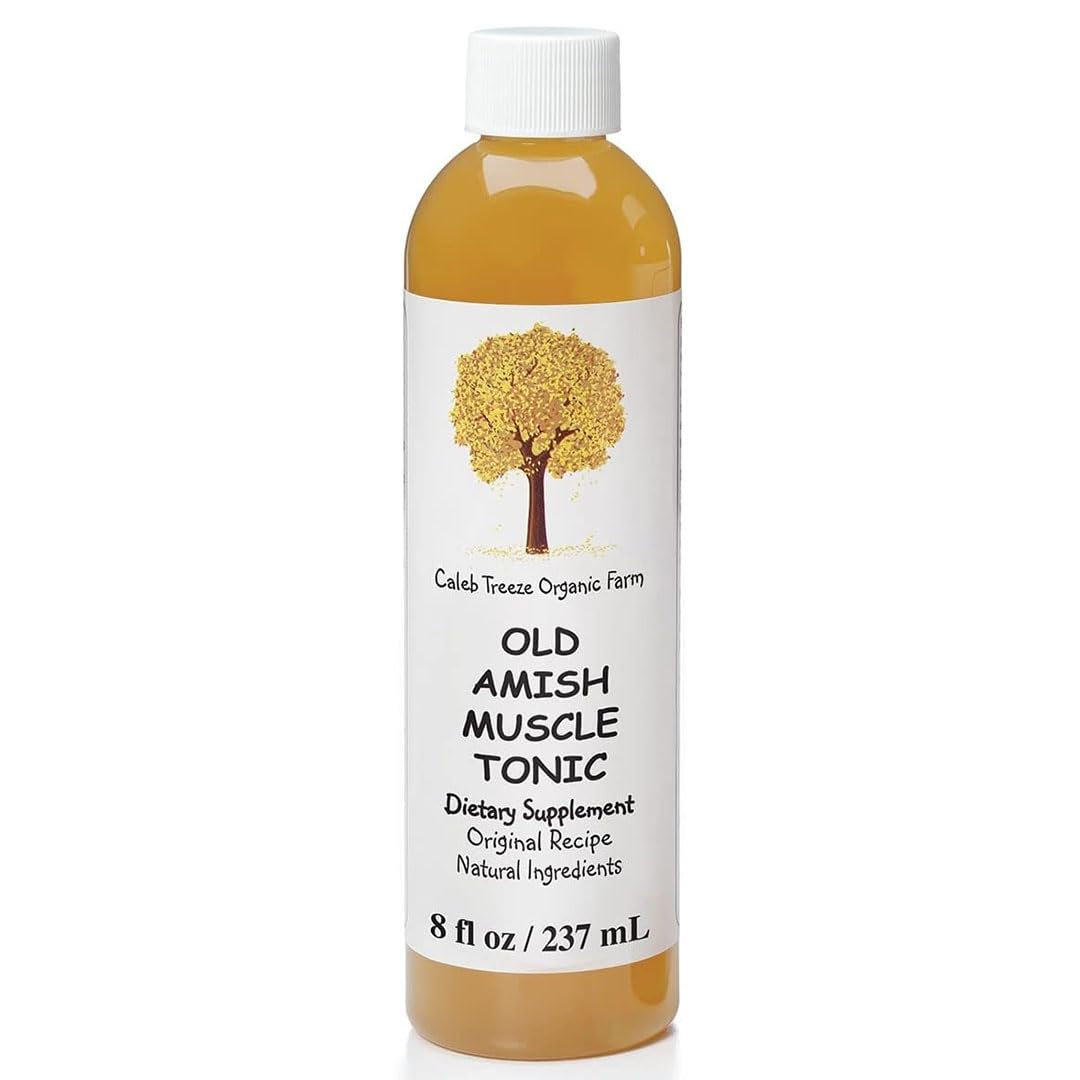 Caleb Treeze Old Amish Muscle Tonic 8 fl oz, Leg & Foot Cramps Relief, Restless Legs, Muscle Cramps & Spasm Relief - Pack of 6 Caleb Treeze Au supplements