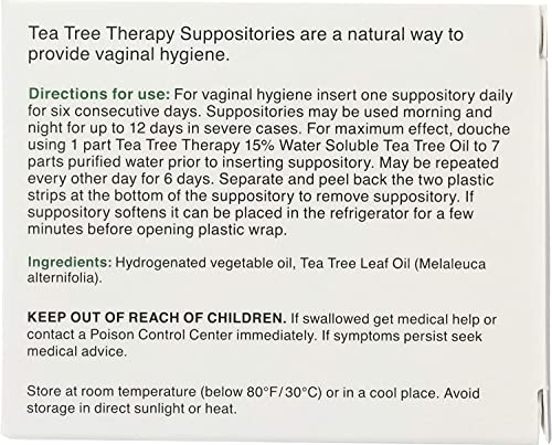 Tea Tree Therapy - Suppository with Tea Tree Oil For Vaginal Hygiene (2-Pack of 6) Tea Tree Therapy Au supplements