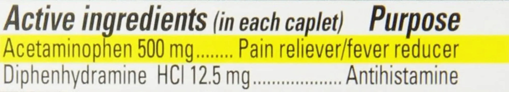 Percogesic Extra Strength Acetaminophen & Diphenhydramine Pain Relief, Fast-Acting Aspirin-Free Fever Reducer & Antihistamine, 60 Count Percogesic Au supplements