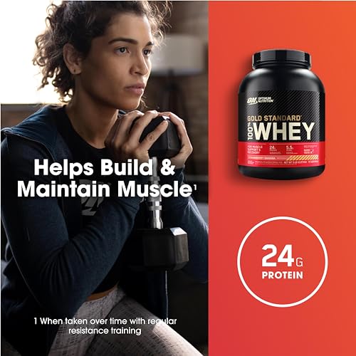 Optimum Nutrition Gold Standard 100% Whey Protein Powder, Strawberry Banana Optimum Nutrition Au supplements