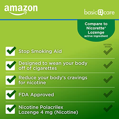 Amazon Basic Care Nicotine Polacrilex Lozenges, 4 mg, Mint Flavor Amazon Basic Care Au supplements