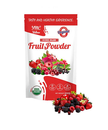 Organic Superfood Fruit Powder Smoothie & Juice mix - Antioxidants Rich Nutrients. Digestive Health, Weight Management, Immune Boosting, Energy boosting, Vitality, Vegan, Non- GMO, Gluten Free, Vegan. YMC Wellness Au supplements