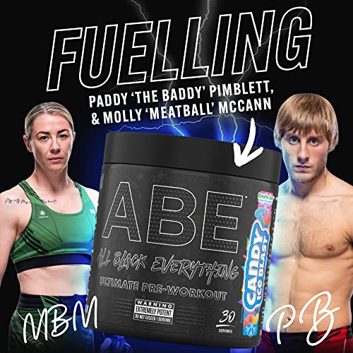ABE All Black Everything Pre Workout Energy, Increase Physical Performance with Citrulline Applied Nutrition Au supplements