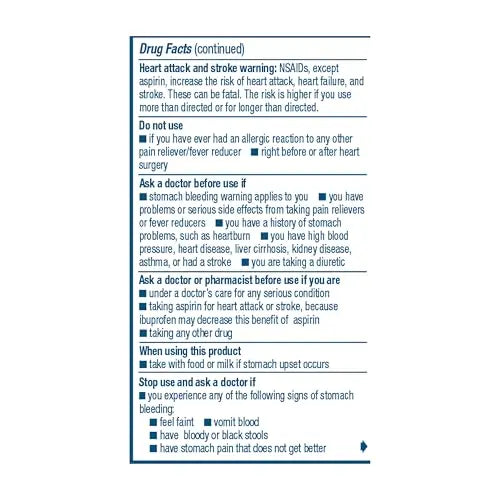 Advil Pain Reliever and Fever Reducer, Ibuprofen 200mg for Pain Relief - 50 Coated Tablets Advil Au supplements