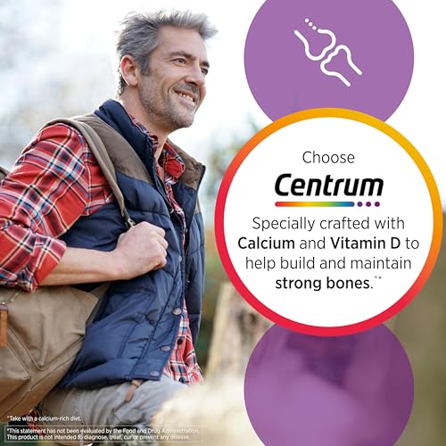 Centrum Silver Men's 50+ Multivitamin with Vitamin D3, B-Vitamins, Zinc for Memory Centrum Au supplements