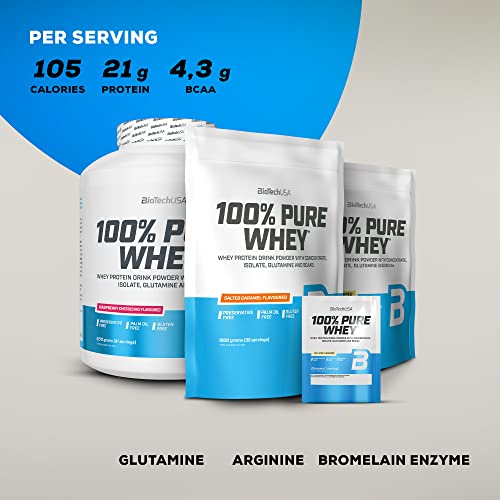 BioTechUSA 100% Pure Whey | Protein Powder with BCAA and Glutamine | Gluten-Free, Palm Oil Free BioTechUSA Au supplements