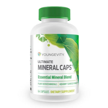 Youngevity Ultimate Mineral Caps™ - 70+ Essential Full Spectrum Trace Minerals - Nutrient-Dense, Derived from Humic & Aquamin Seaweed (64 Capsule) Youngevity Au supplements