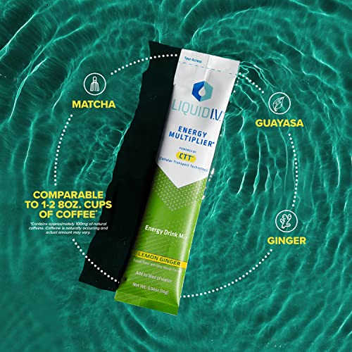 Liquid I.V. Hydration + Energy Multiplier - Lemon Ginger - Hydration Powder Packets Liquid I.V. Au supplements