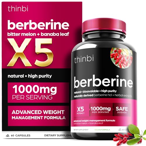 1000mg Berberine Supplement Capsules with Bitter Melon and Banaba Leaf - 30 Servings Artnaturals Store Au supplements