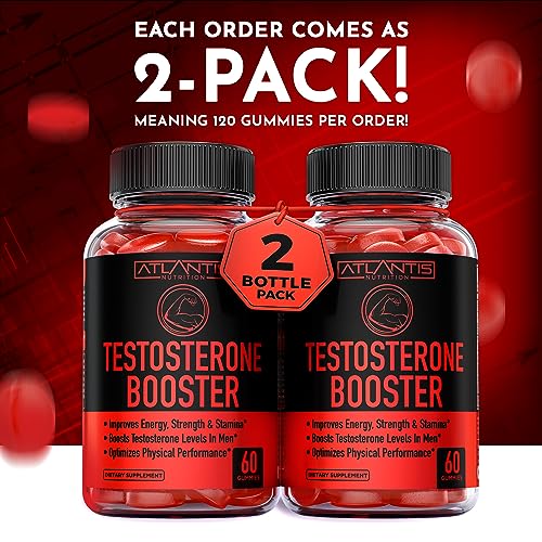 Testosterone Booster For Men Gummies - Enhances Strength & Stamina - Optimizes Physical