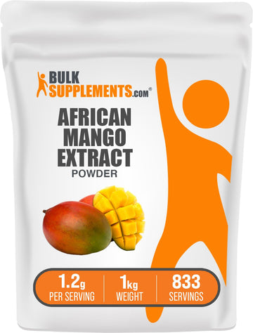 BulkSupplements.com African Mango Extract Powder - Irvingia Gabonensis, African Mango Powder - Gluten Free, 1.2g per Serving, 1kg (2.2 lbs) (Pack of 1) BulkSupplements Au supplements