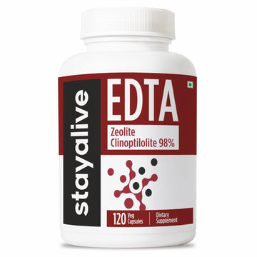 STAY ALIVE EDTA Capsules 1500mg with Zeolite 98% and Kale Extract Powder, 120 Pills, Non-GMO & Gluten Free Calcium Disodium EDTA Supplement STAY ALIVE Au supplements