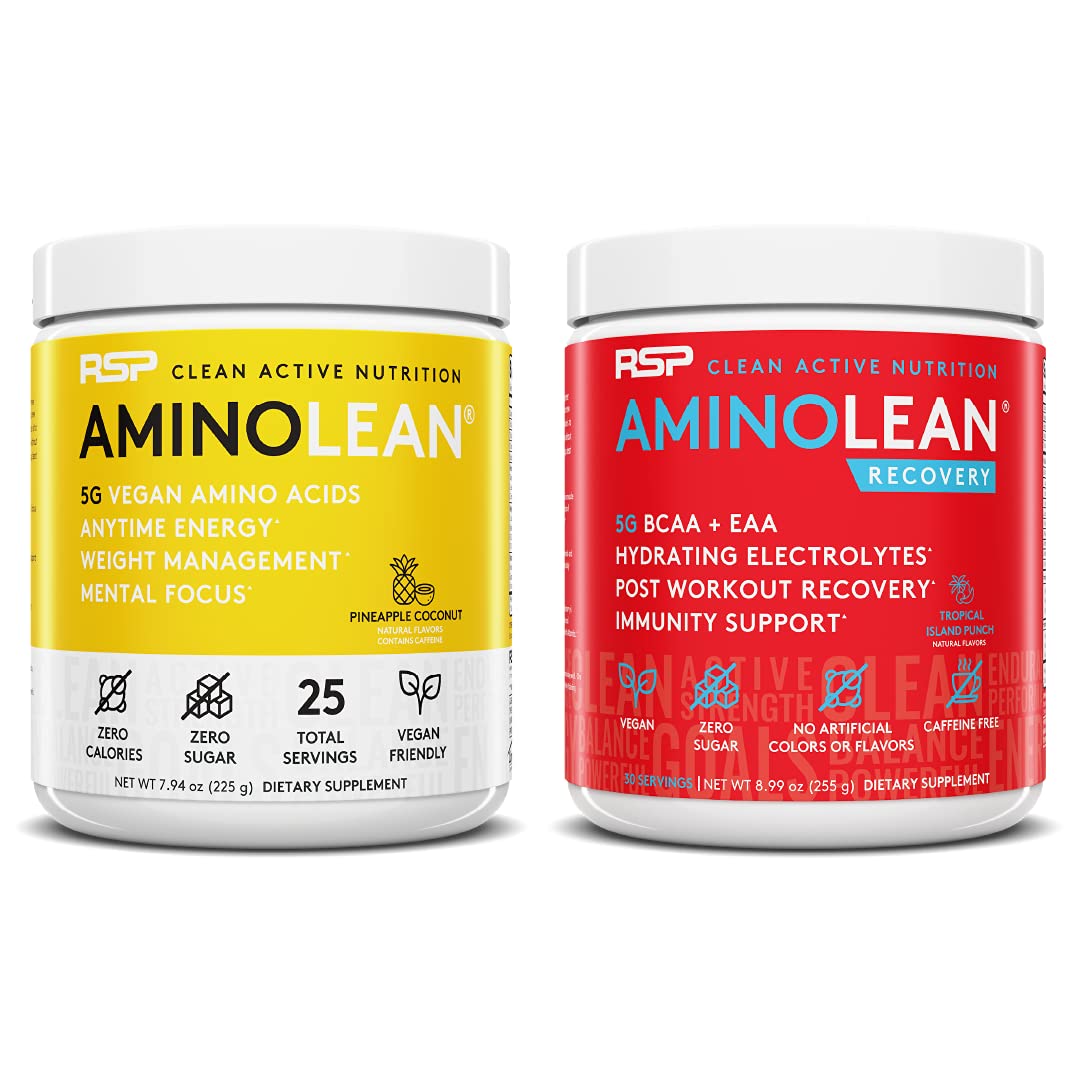 RSP NUTRITION Vegan AminoLean Pre Workout Energy (Pineapple Coconut 25 Servings) RSP NUTRITION Au supplements