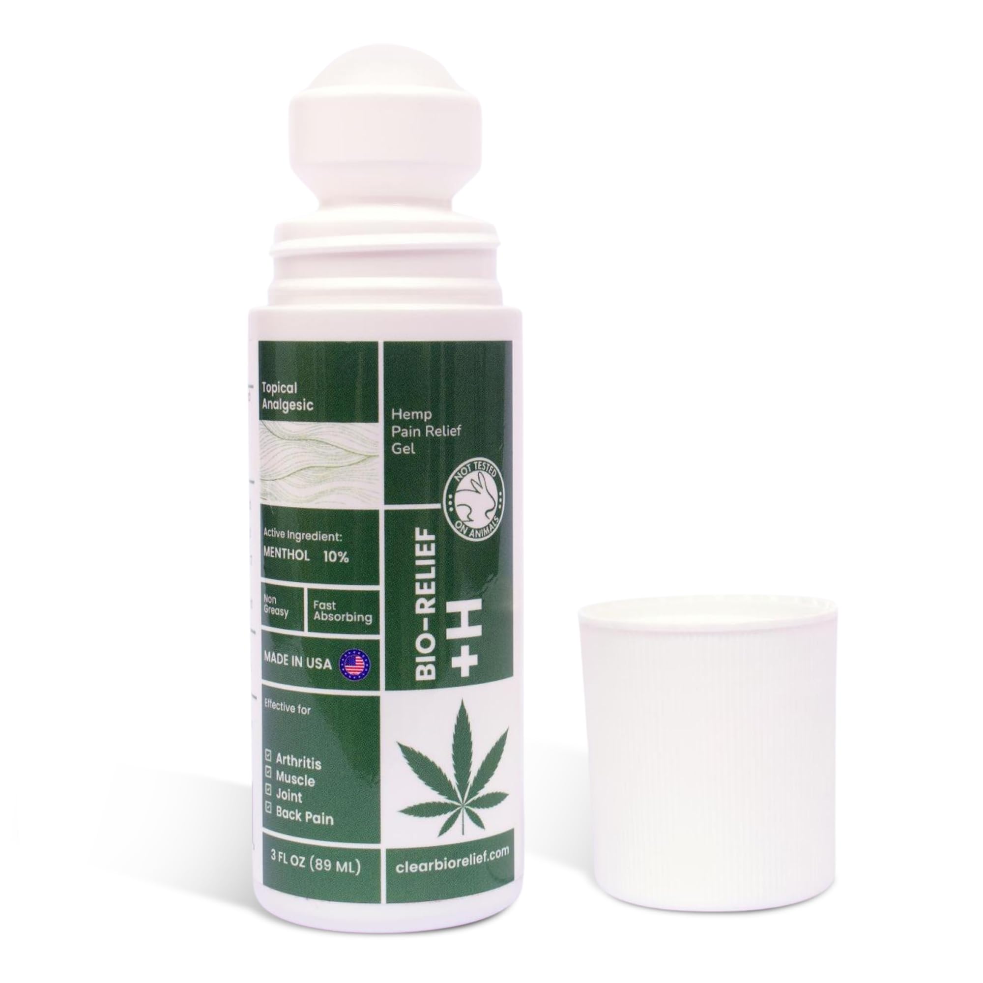 BIO-RELIEF Fast-Acting Hemp Pain Relief Roll On - Highly Effective, Cool & Topical Pain Relief Extra Strength for Arthritis, Muscle, Joint & Back – Easy Roll On Maximum Strength Scientific Solutions Global Au supplements