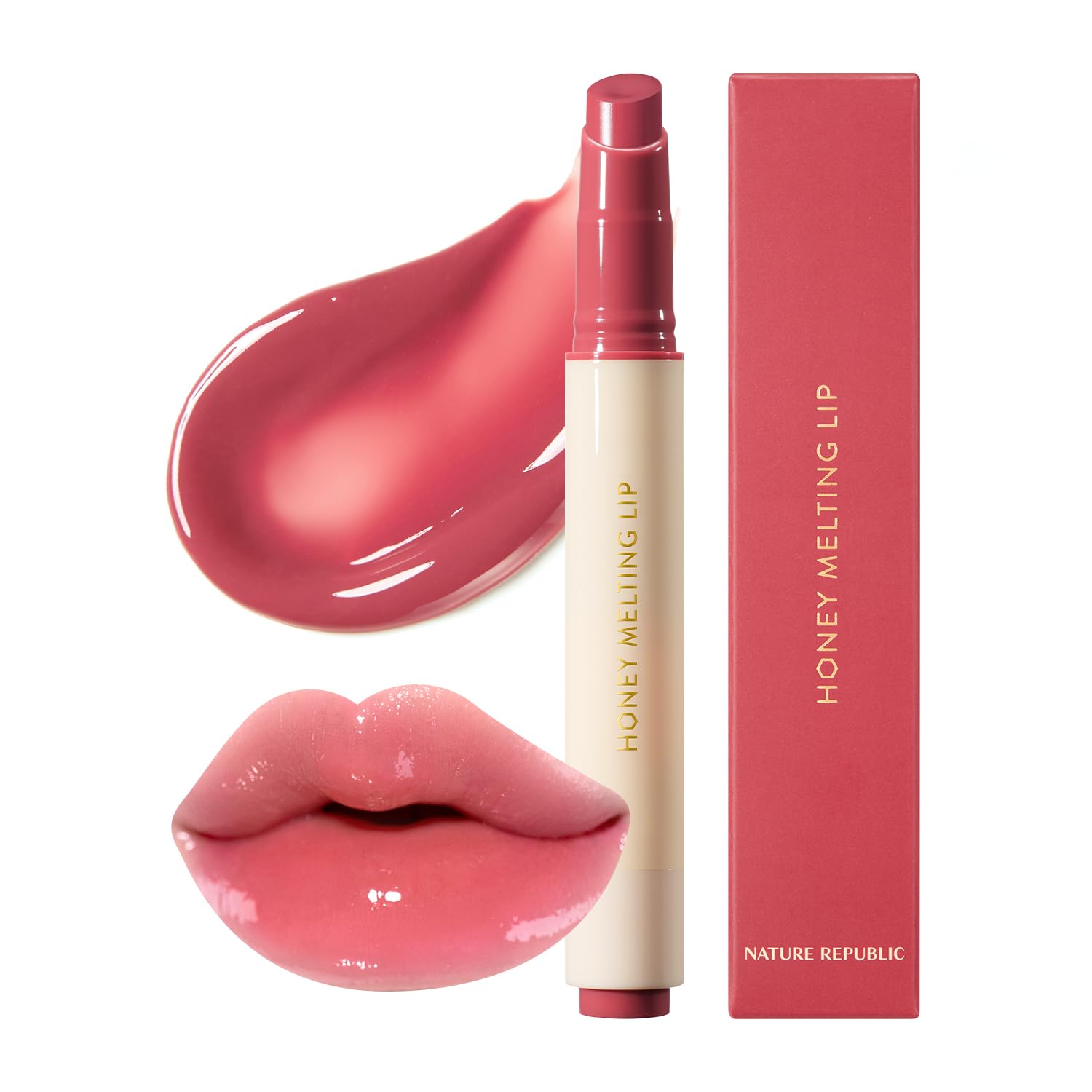 Nature Republic HONEY MELTING LIP (03 BERRY) SOFT LIP STICK, Hydrating Gloss, Moisturizing balms, Sheer tint, Shine & Glowy Finish, korean make up Nature Republic Au supplements