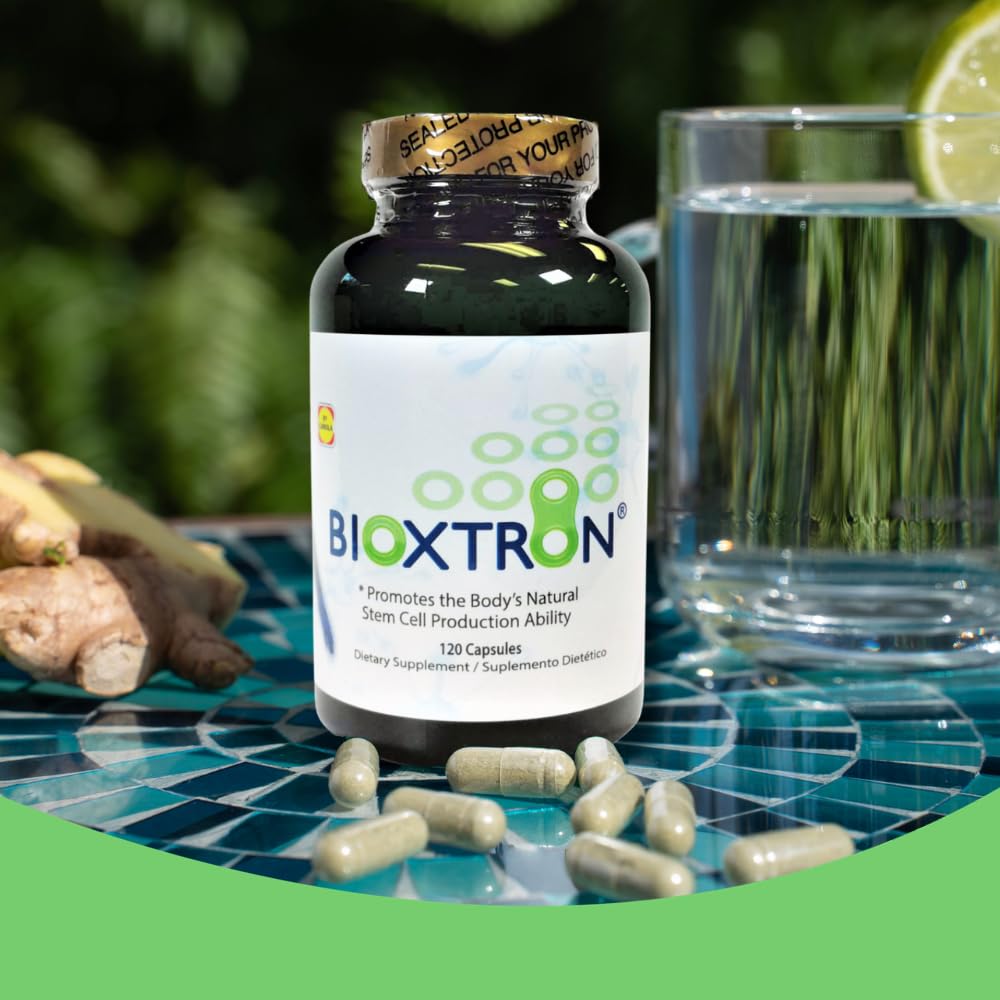 Bioxtron Natural AFA Stem Cell Supplement - Joint Support & Muscle Pain - Immune System Support - Natural Blue Green Algae Spirulina - 120 Caps Bioxtron Au supplements