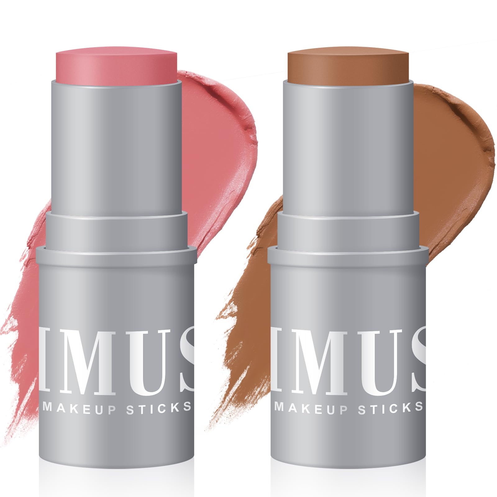 KIMUSE Cream Contour Stick Duo, Cream Blush Stick, Bronzer Shaping Stick, Creamy, Highly Pigmented, Long Lasting, Vegan Face Make Up Sticks KIMUSE Au supplements