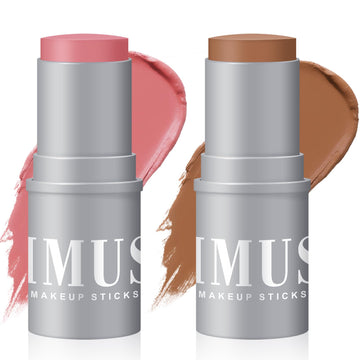 KIMUSE Cream Contour Stick Duo, Cream Blush Stick, Bronzer Shaping Stick, Creamy, Highly Pigmented, Long Lasting, Vegan Face Make Up Sticks KIMUSE Au supplements