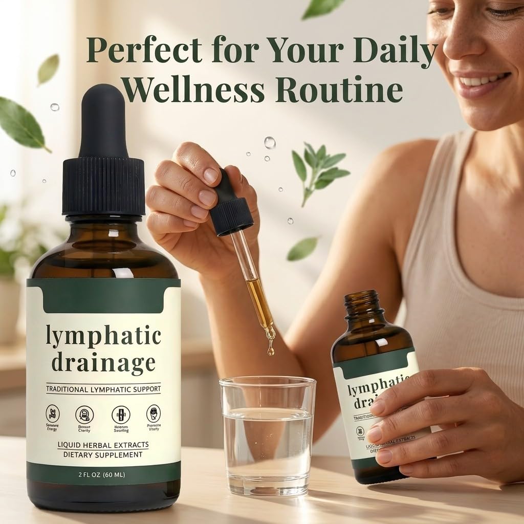 Sentk Organic Lymphatic Drainage Drops, Liposomal Herbal Blend – Supports Lymph System, Reduces Swelling, Boosts Immunity & Vitality, Enhance Clarity, Portable Dropper Design, 2 fl oz (2 Pack) Sentk Au supplements