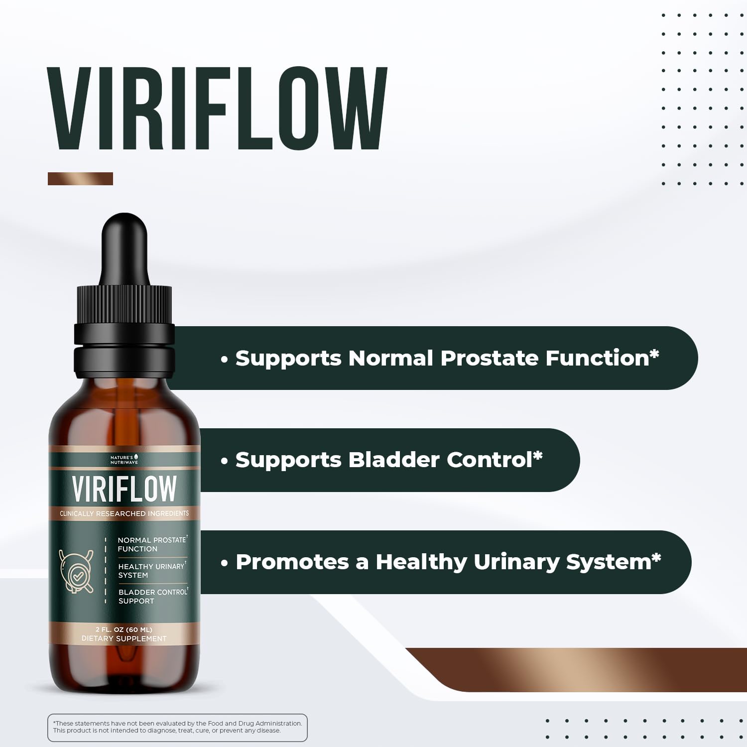 Nature’s NutriWave ViriFlow Liquid Supplement with Plant & Mineral Extracts – Natural Formula, Non-GMO, Made in USA, GMP-Certified – Easy-to-Use Liquid Drops, 60 mL, 2 Oz, 1 Month Supply Nature’s NutriWave Au supplements