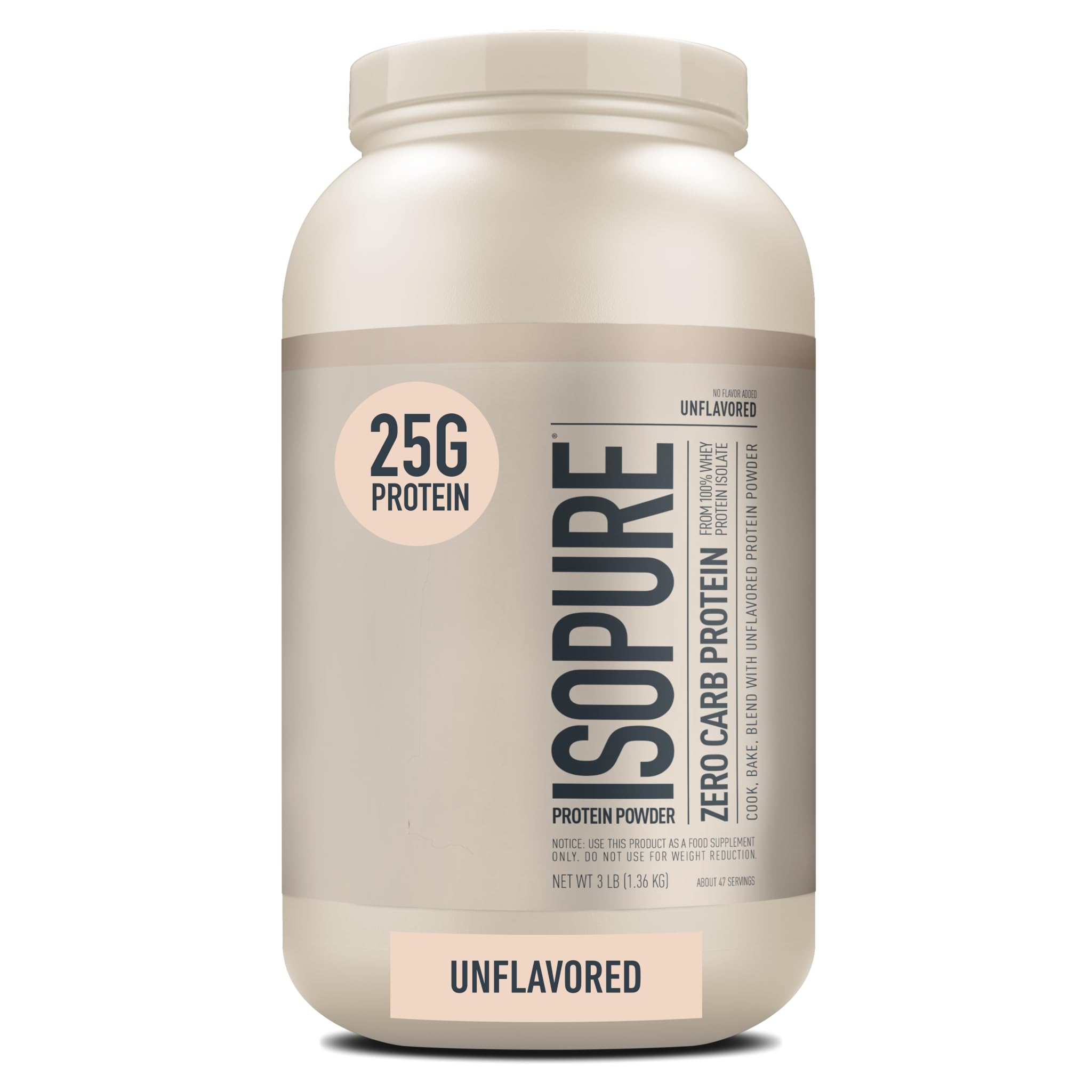 Isopure Unflavored Protein, 25g Whey Isolate, Zero Carb & Keto Friendly, 47 Servings Isopure Au supplements