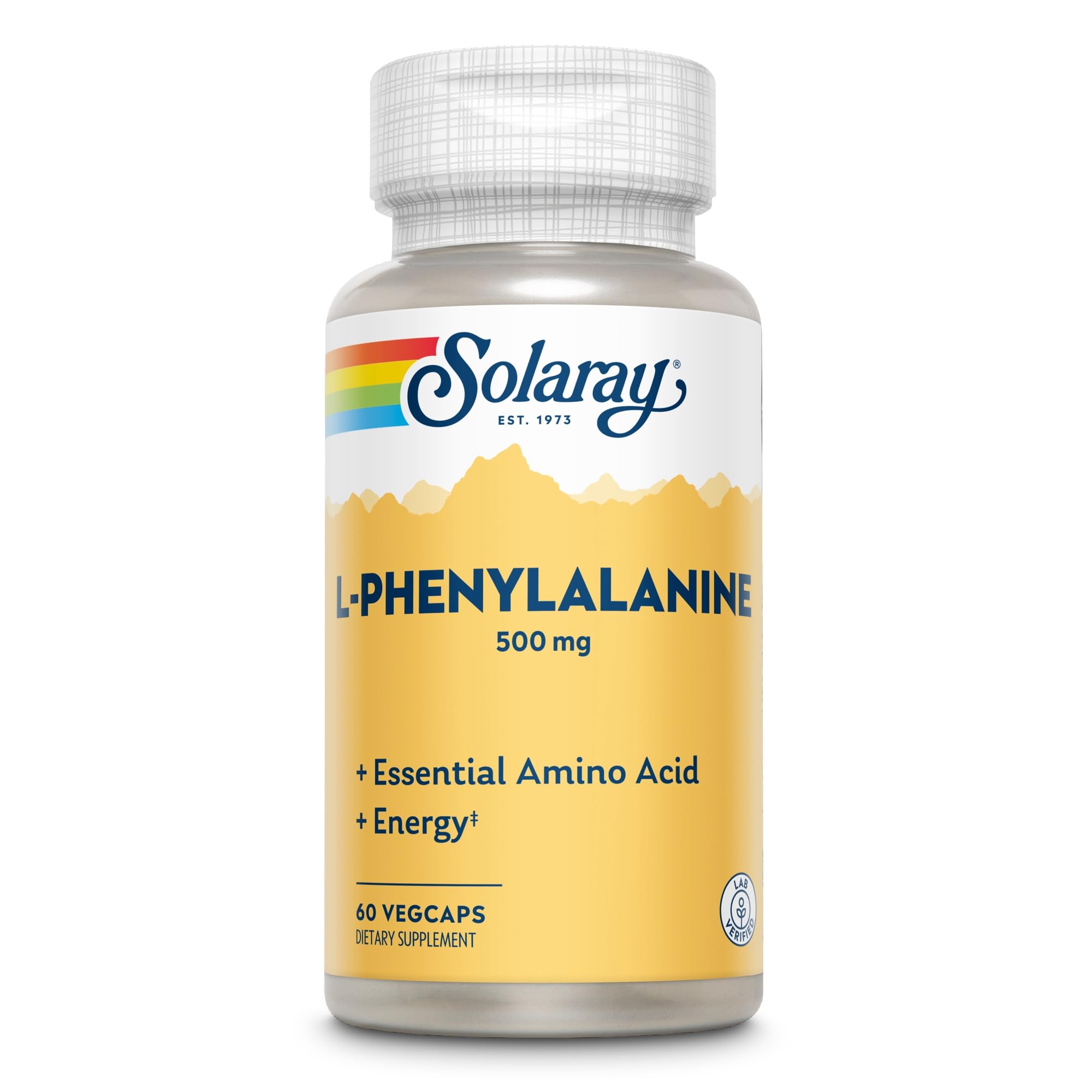 SOLARAY L-Phenylalanine Veg Cap (Btl-Plastic) 500mg | 60ct SOLARAY Au supplements