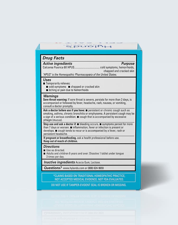 Hyland's Cell Salt No. 1 Calc Fluor 6X Tablets, Natural Relief of Colds, Hemorrhoids and Chapped Skin, Quick Dissolving Tablets, 100 Count Hyland's Au supplements