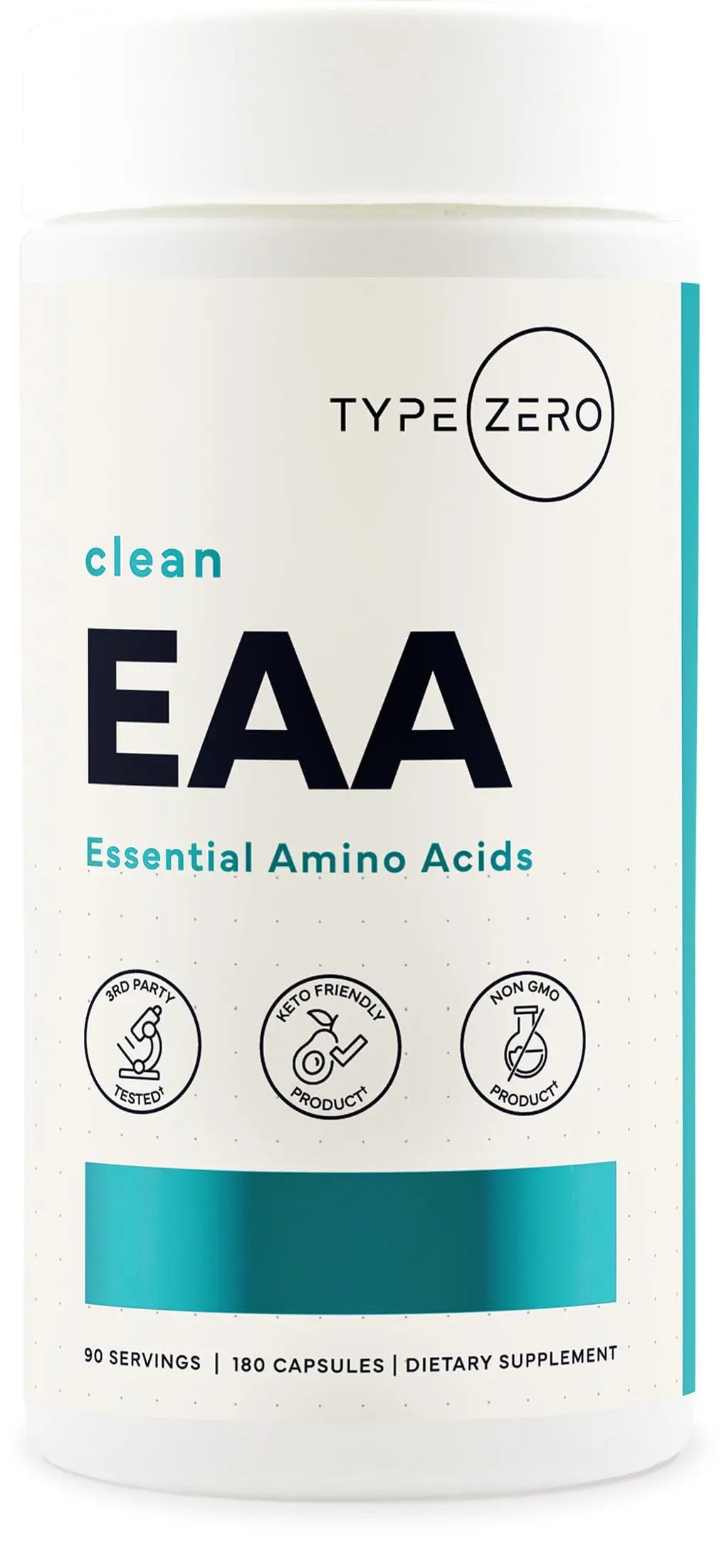 Type Zero Clean EAA Capsules (1,200mg per Serving), Essential Amino Acids Supplement with 9 EAAs, 180 Capsules, 90 Servings Type Zero Au supplements