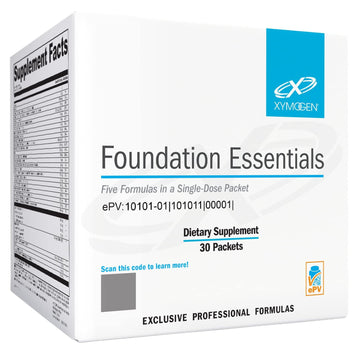 XYMOGEN Foundation Essentials - Daily Supplement Packets for Overall Health - Fish Oil, Magnesium & Probiotics - Travel-Friendly - Gluten-Free & Non-GMO - 30 Packets XYMOGEN Au supplements
