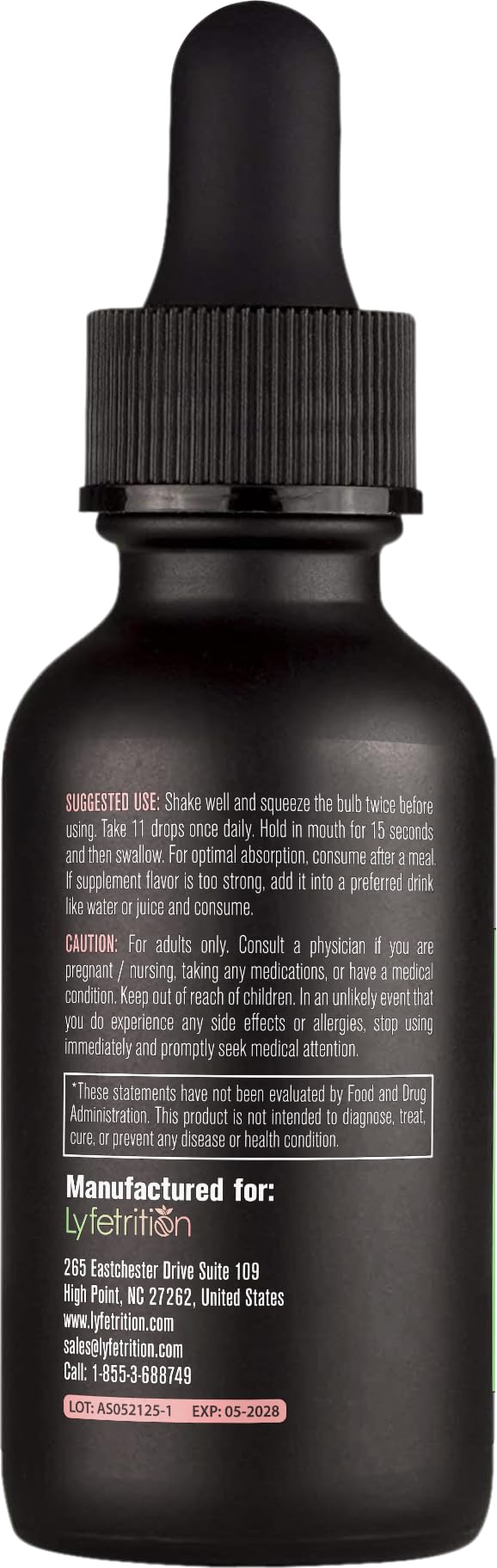 Lyfetrition Benfotiamine 118 ml, 4 FL Oz Liquid, 220 Servings, Made in USA, Quick Absorption, Potent Ingredients, Non-GMO Lyfetrition Au supplements