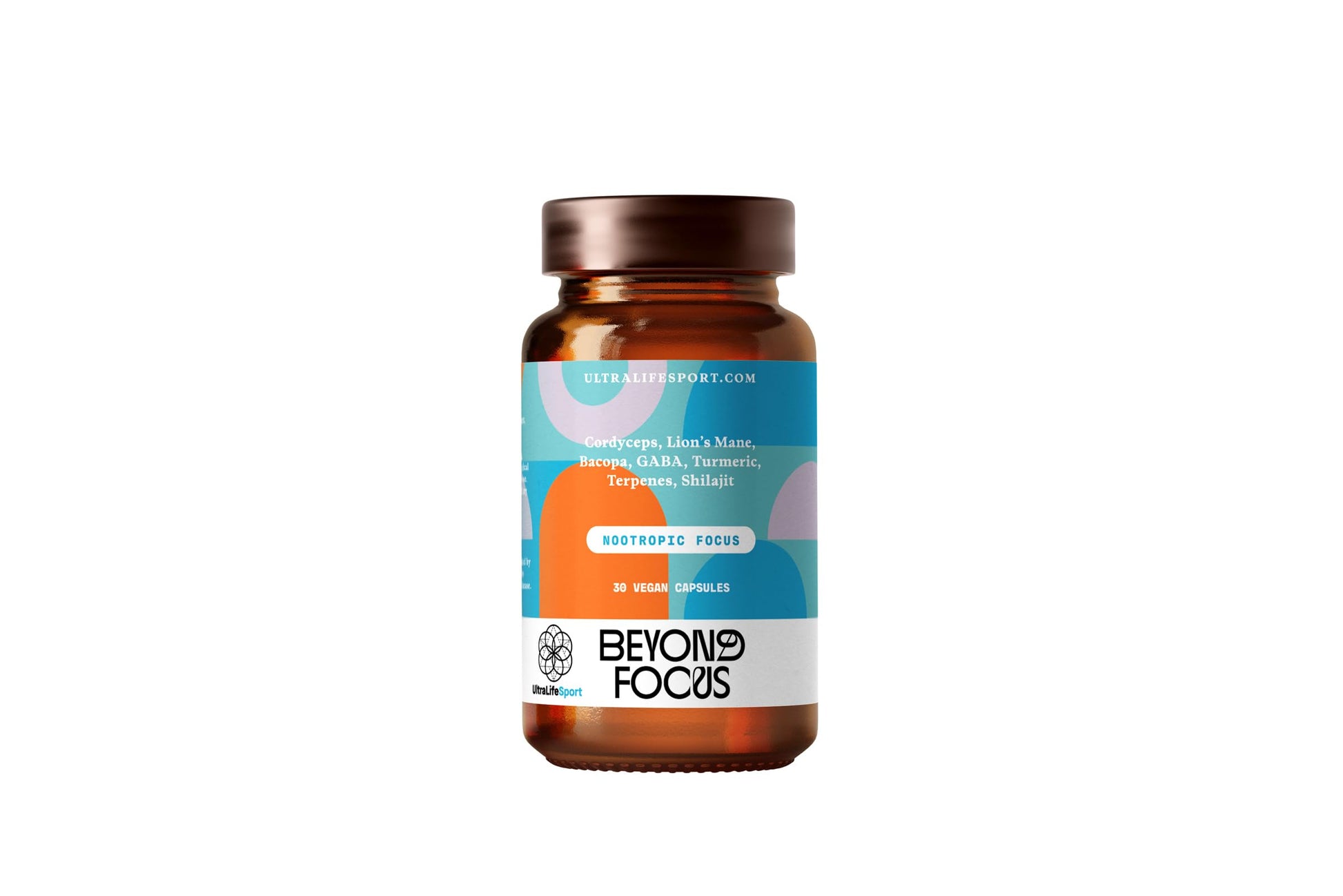 Ultra Life Sport - Beyond Focus Organic Mushroom Supplement - 30 Capsule Brain Supplements for Memory and Focus - 100% Vegan, Non-GMO - Memory Booster with Bacopa, Cordyceps, & Lion’s Mane Ultra Life Sport Au supplements