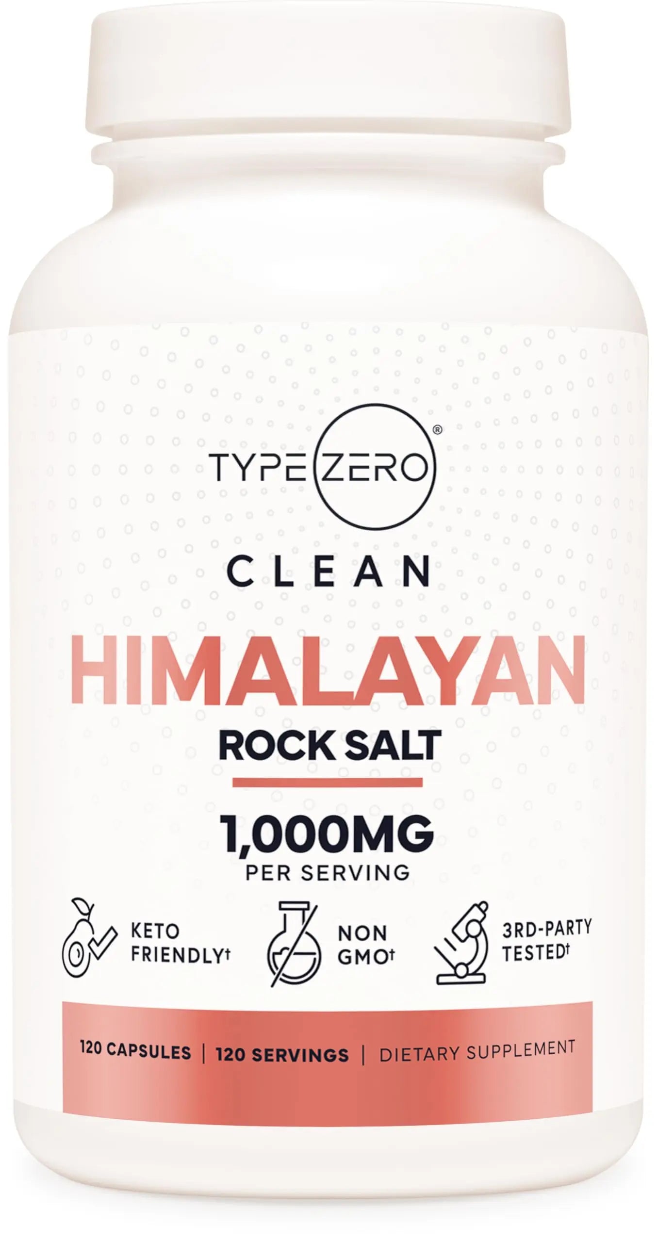 Type Zero Himalayan Rock Salt Capsules (120 Capsules) (1000mg per Serving) Type Zero Au supplements