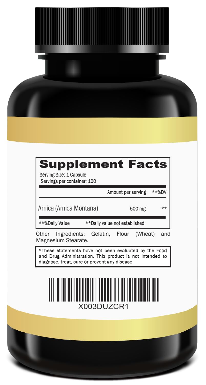 Arnica Montana Capsules 500mg 100 Capsules DRA. ANNA Au supplements